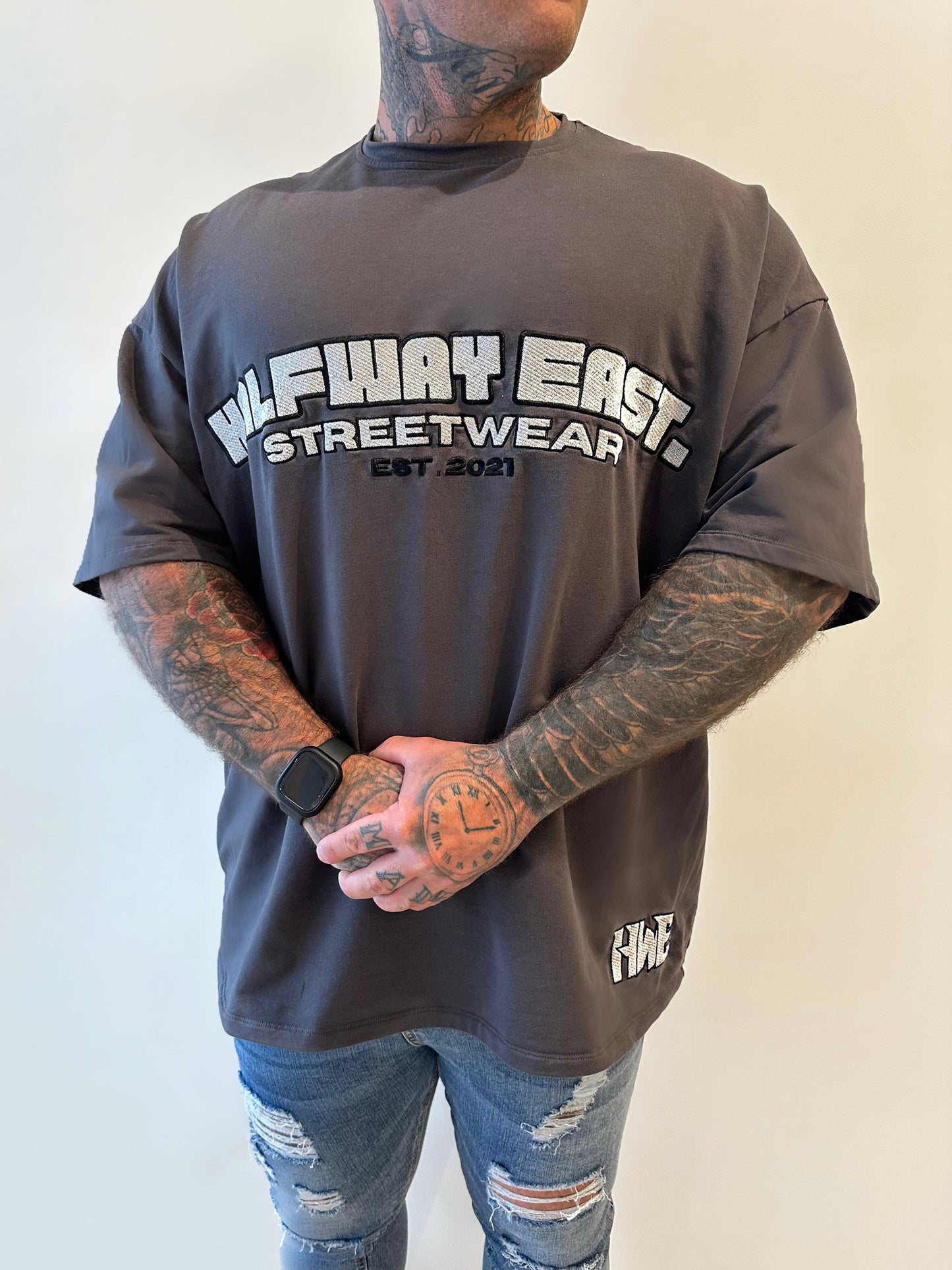 Classic Streetwear Box Tee - Dark Grey