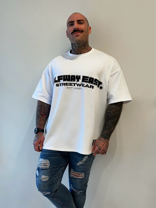 Classic Streetwear Box Tee - White